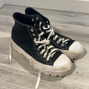 Converse All Star Thick Sole Canvas High Top Shoes 565901C Womens Size 10